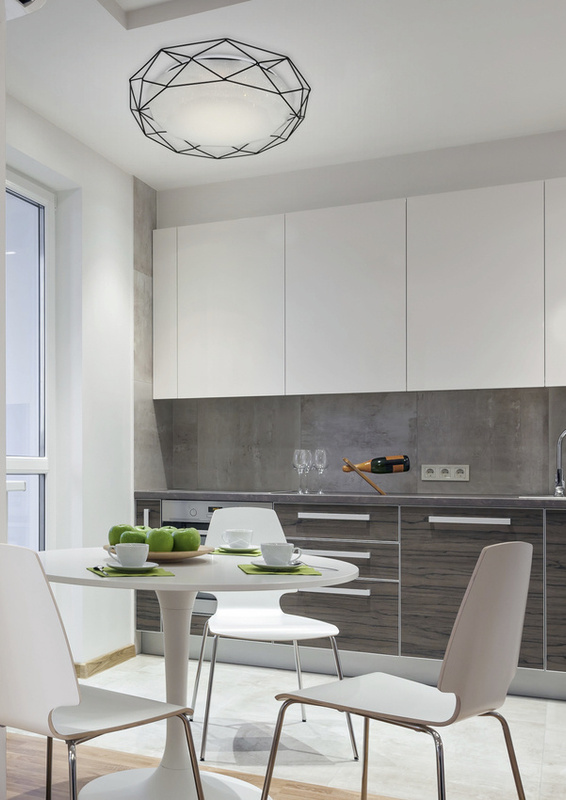 Czarny plafon LED 24W do salonu SVEN okrągły 43 cm 4000K