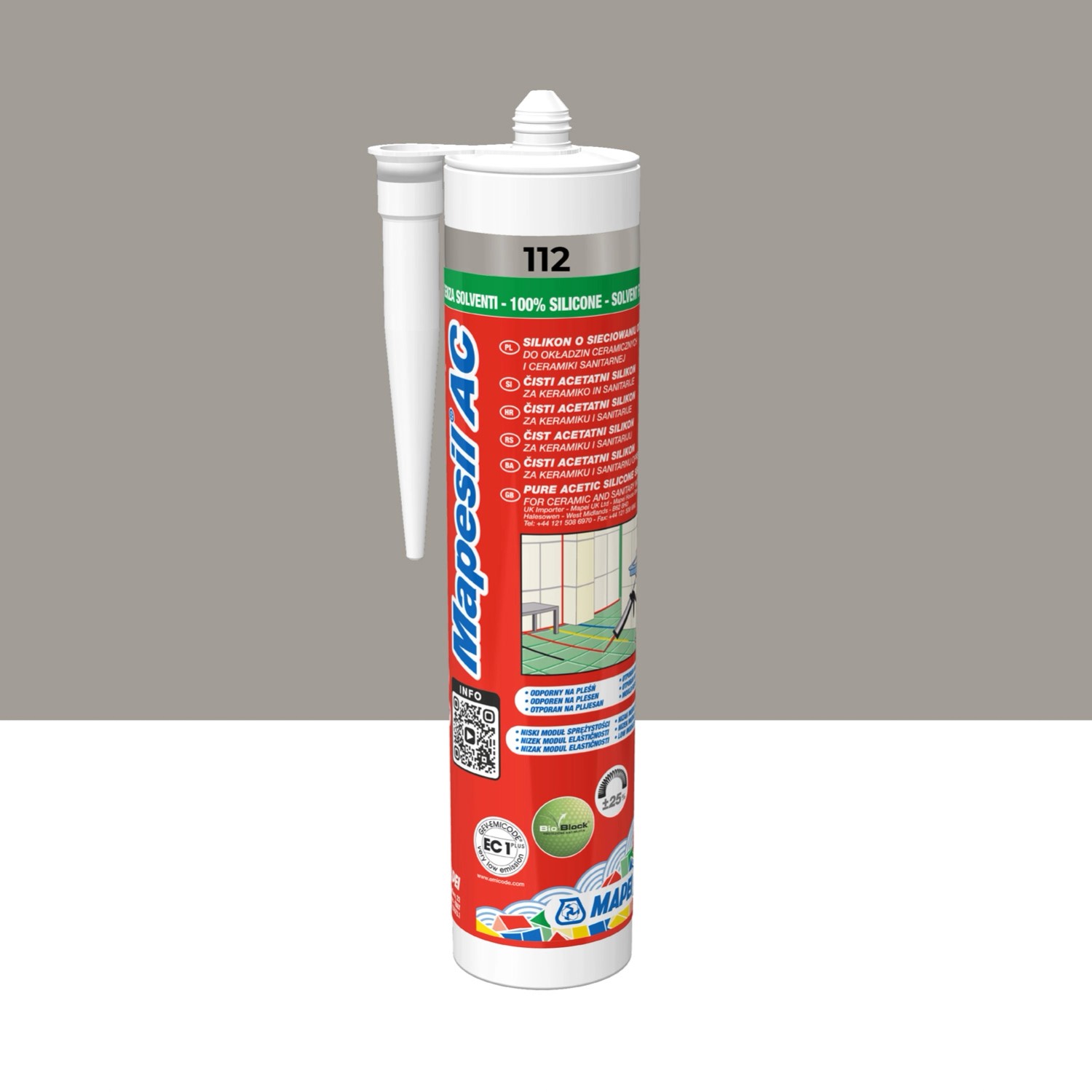 Mapei Silikon Mapesil AC 112 tytan 310 ml