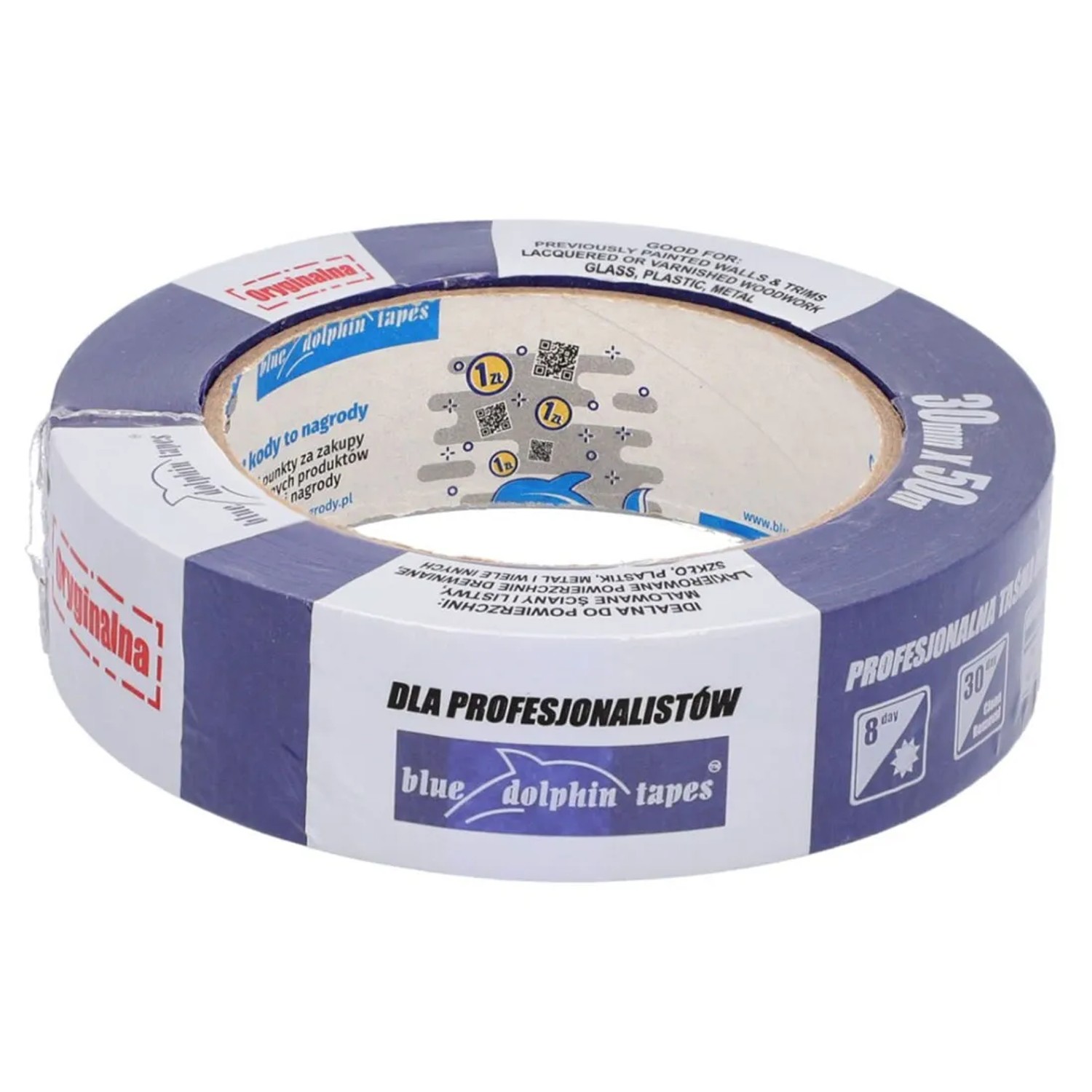 Taśma malarska 30 mm x 50 m Blue Dolphin
