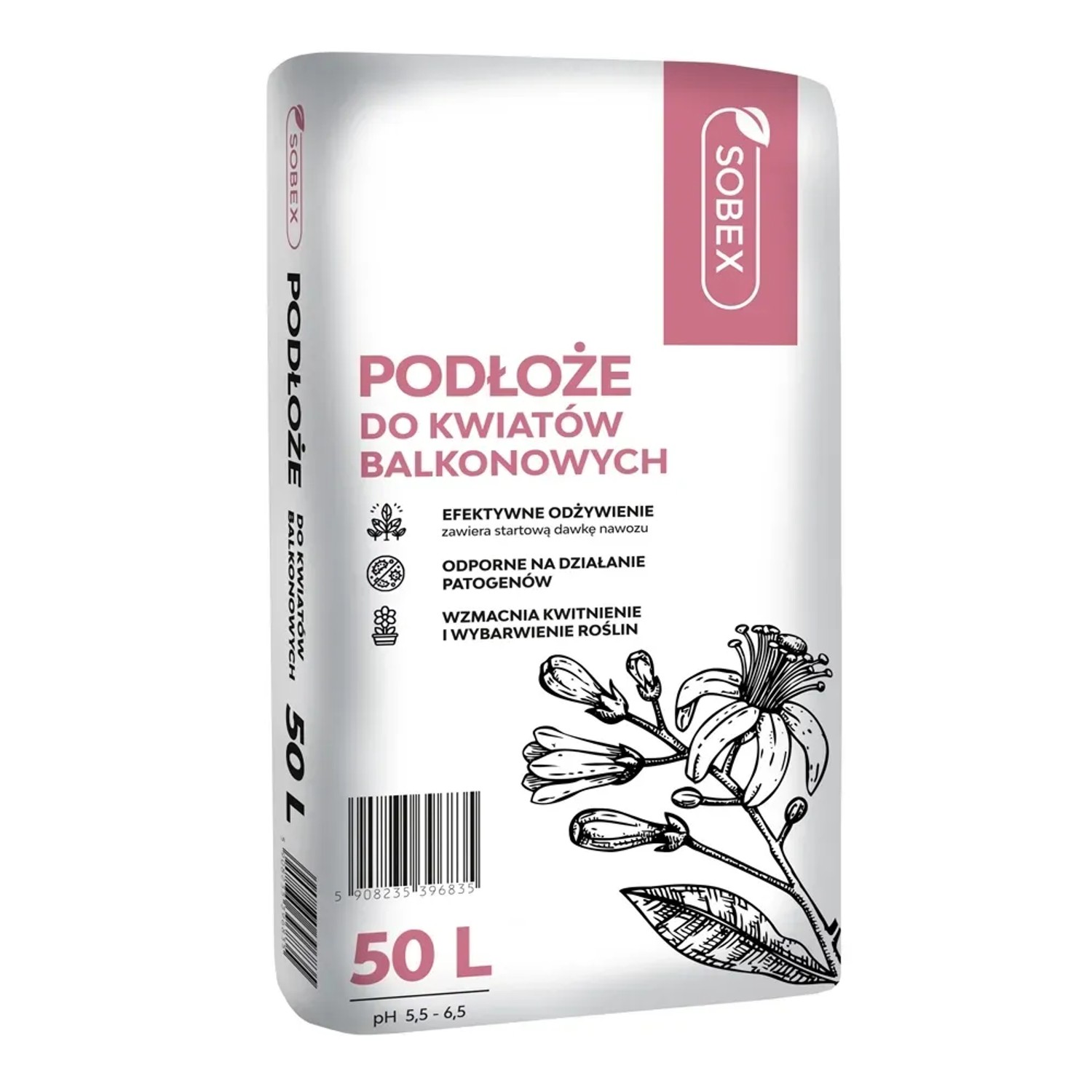 Sobex Podłoże do kwiatów i roślin balkonowych - 50 l