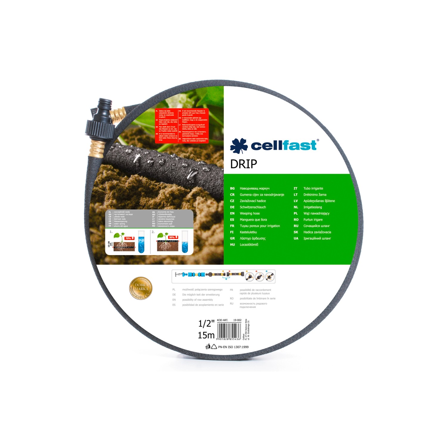 Cellfast Wąż nawadniający Drip 1/2", 15 m