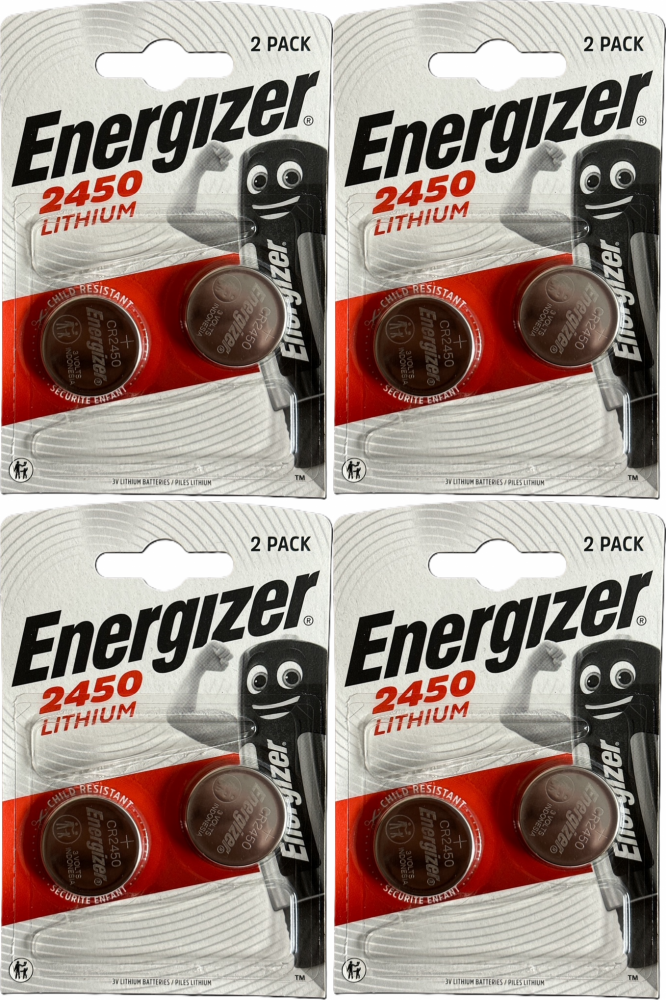4x Bateria litowa Energizer CR2450, 3V, 2 sztuki
