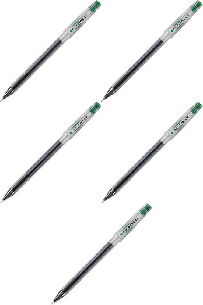 5x Cienkopis Pilot, G-Tec C4, 0.4mm, zielony