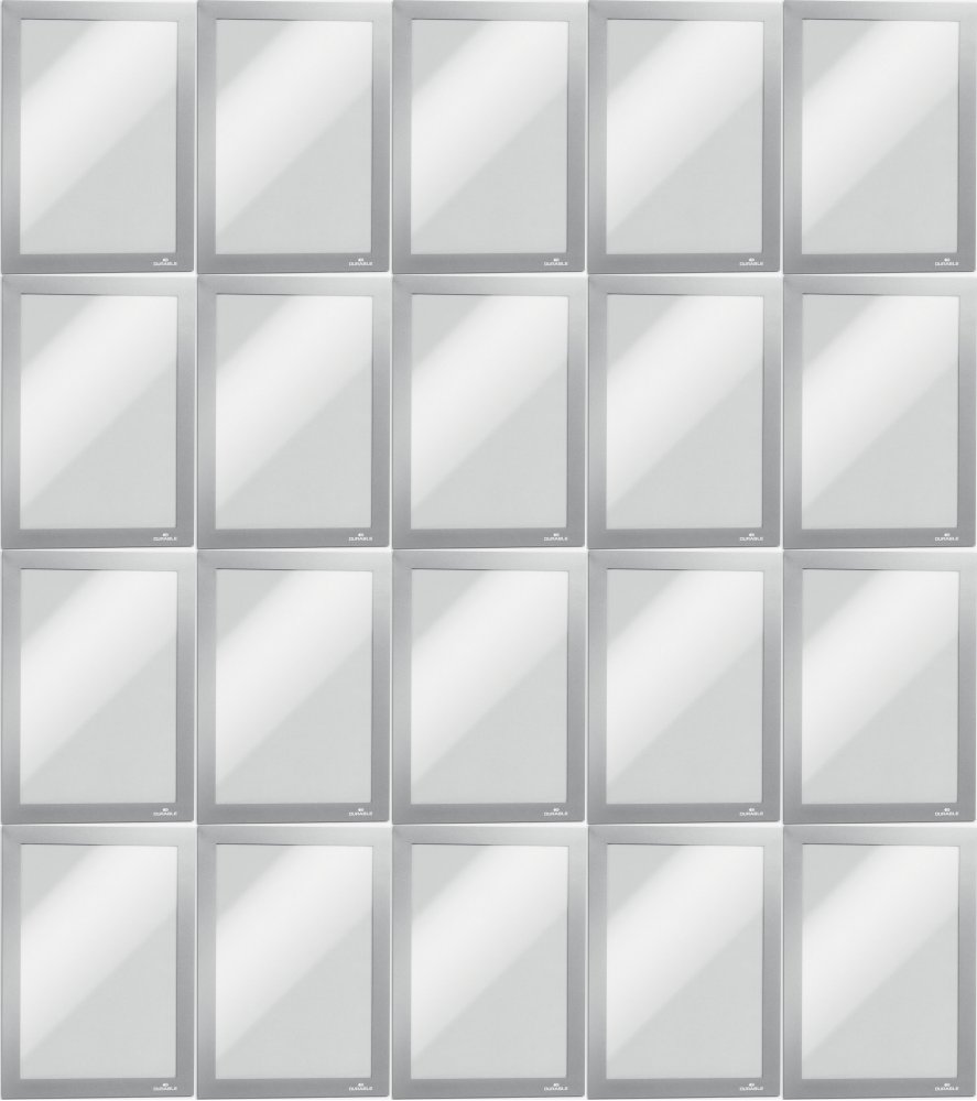 2x Ramka magnetyczna Durable Duraframe, samoprzylepna, A5, 10 sztuk, srebrny