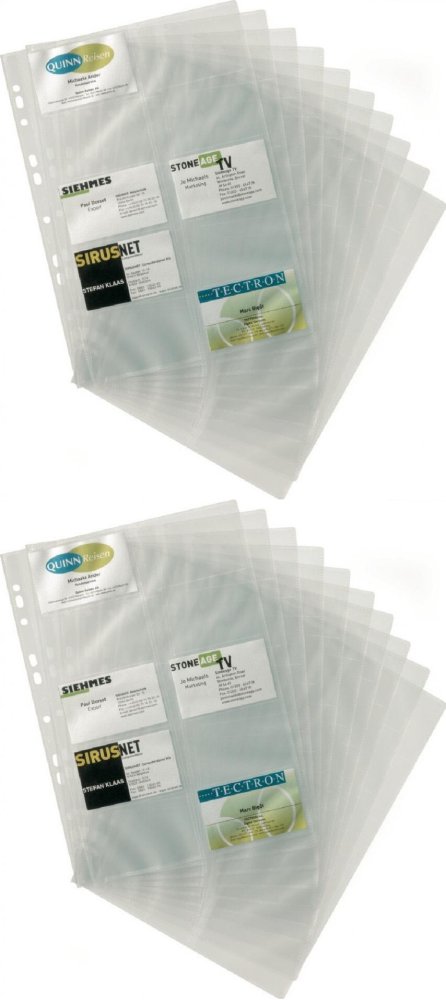 2x Wkłady do wizytownika Durable Visifix, na 200 wizytówek, 10 sztuk, transparentny
