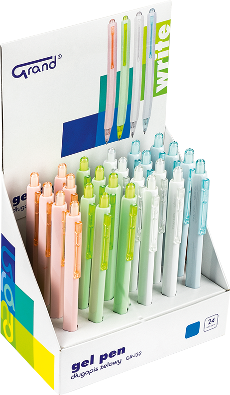 24x Długopis żelowy Grand GR-132, mix kolorów