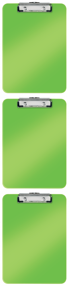 3x Clipboard Leitz Wow, A4, zielony