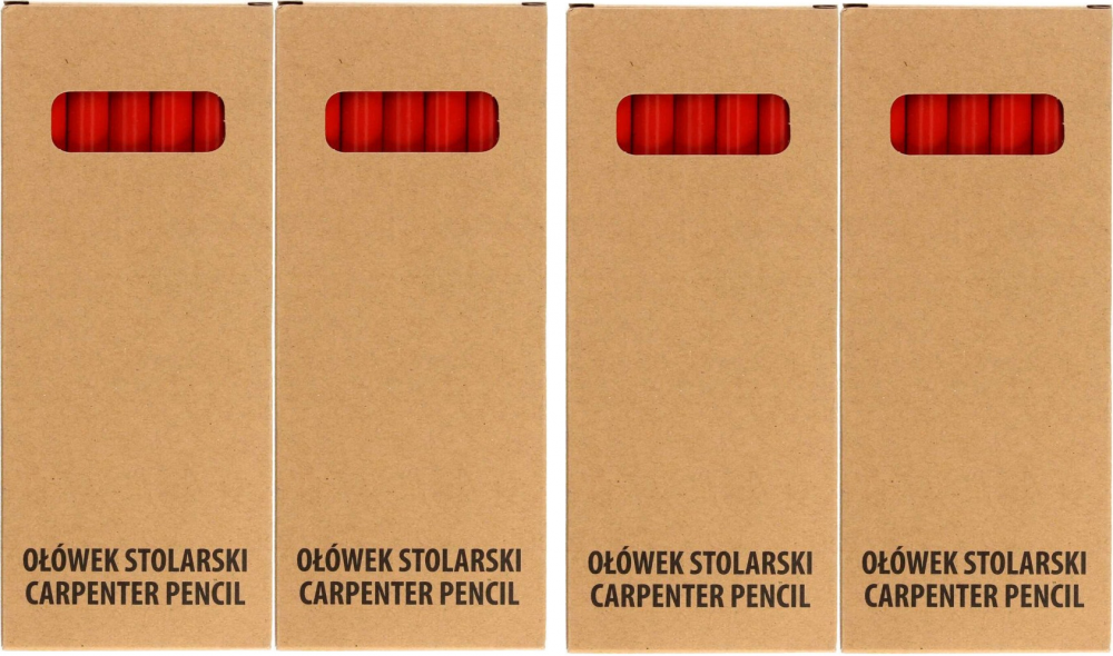 48x Ołówek kreślarski Grand, HB, czerwony