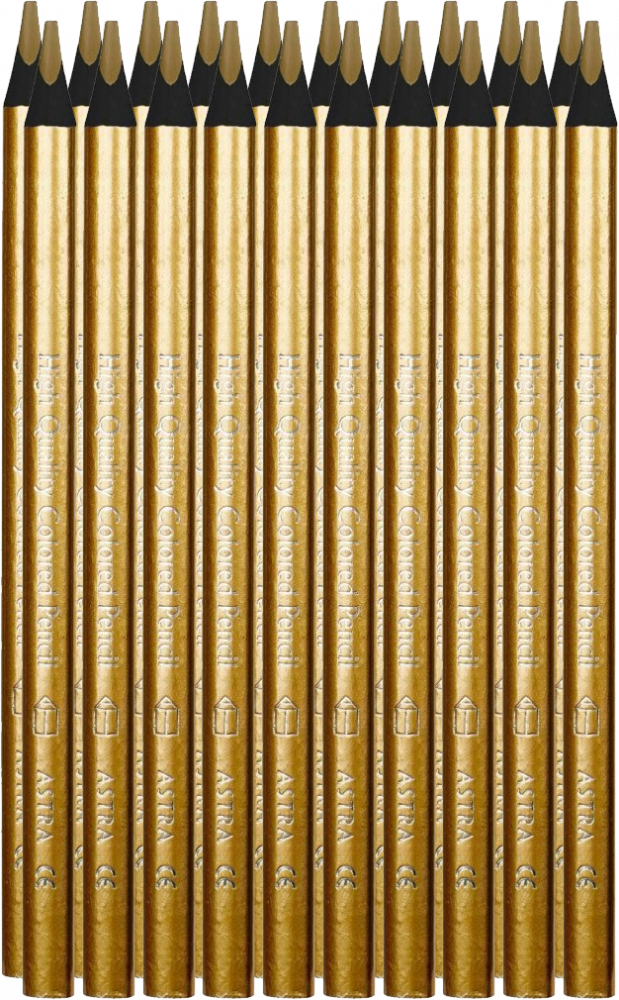 20x Kredka ołówkowa trójkątna Astra Jumbo, złota