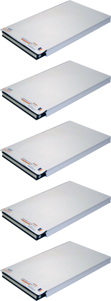 5x Koperta rozszerzana Double Bag S-DS-200, dwuwarstwowa, z paskiem HK, 255x390x40mm, 20 sztuk, biały