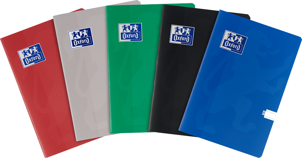 5x Zeszyt w linie Oxford Esse, A5, miękka oprawa, 80 kartek, mix kolorów