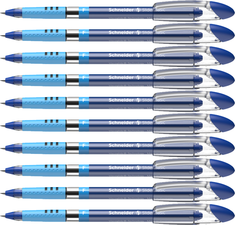 Długopis Schneider, Slider Basic, F, niebieski 10sztuk