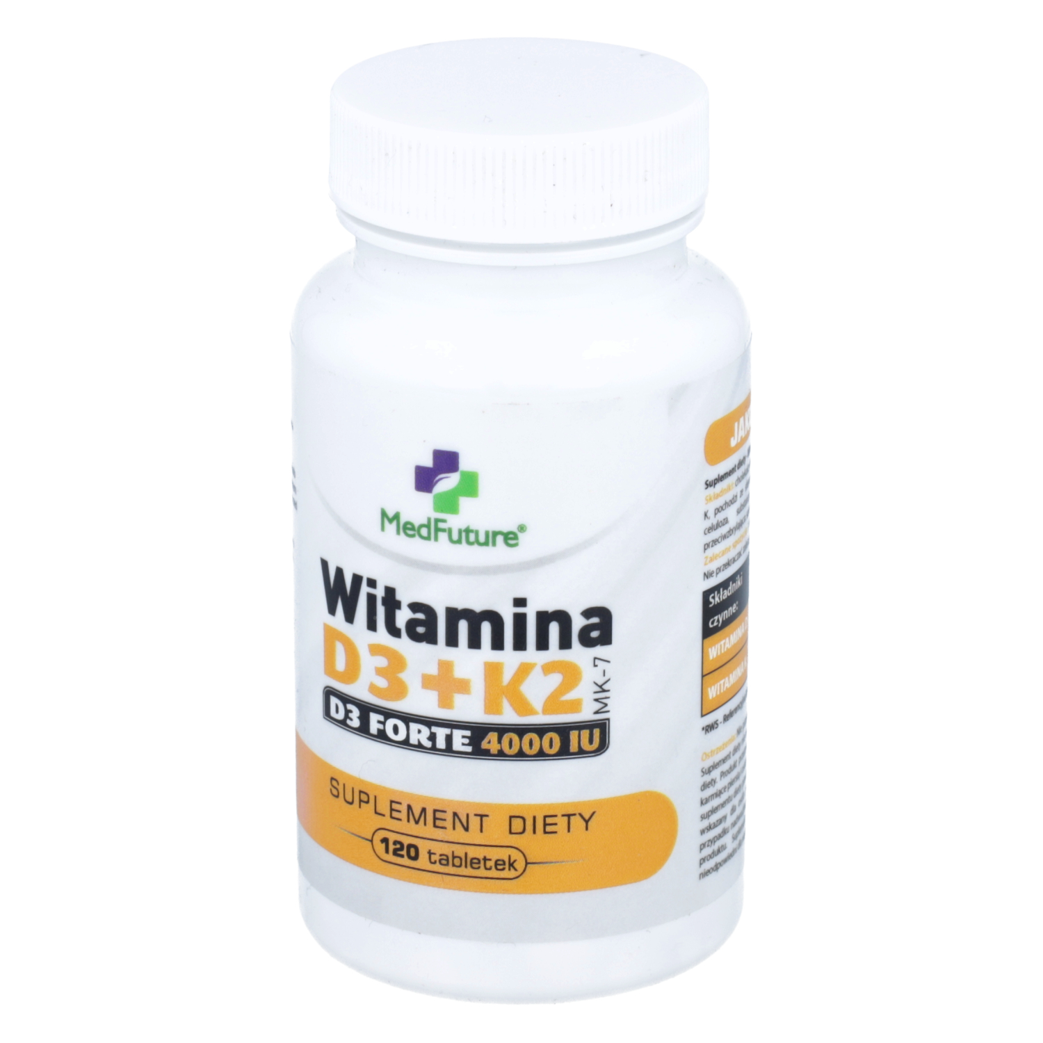 Medfuture witamina d3 + k2, mk-7 forte 4000 iu, 120 tabletek