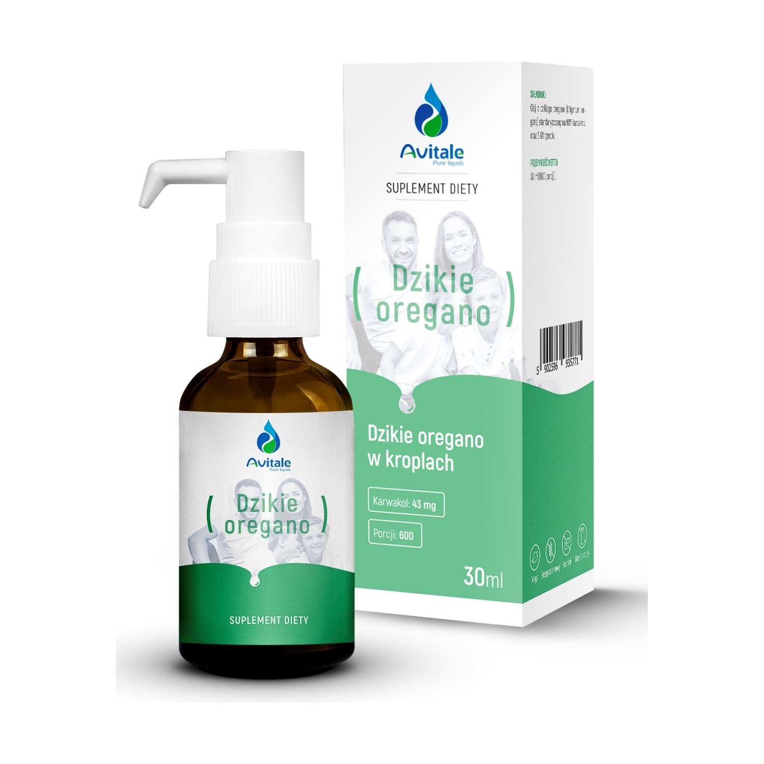 Avitale dzikie oregano, krople, 30 ml