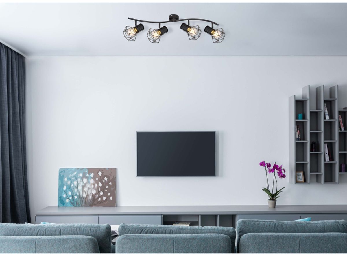 Globo Lighting Priska lampa podsufitowa 4x40W czarna 54017-4