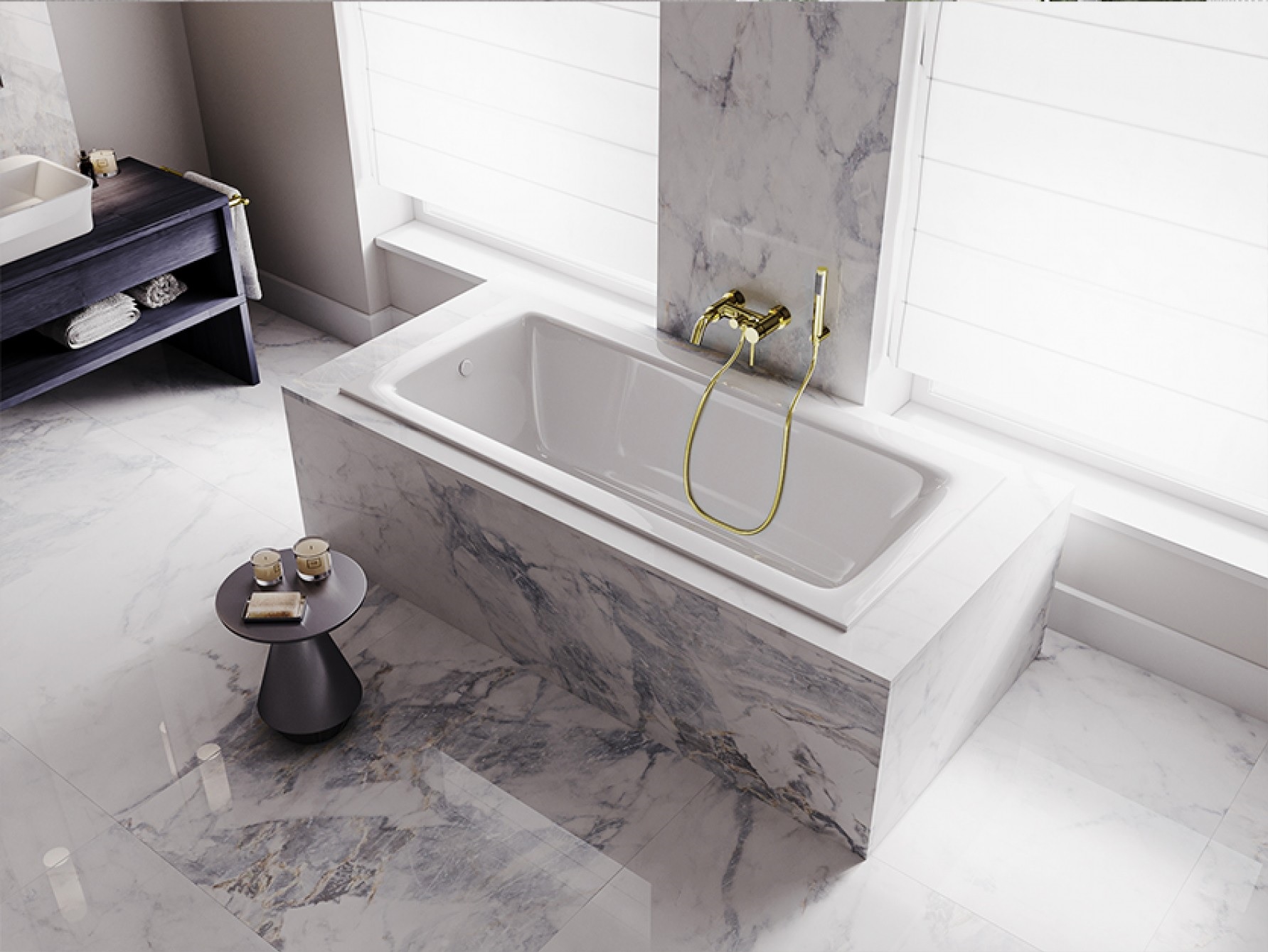 Besco Talia Slim wanna prostokątna Slim 160x75 cm biała #WAT-160-SL