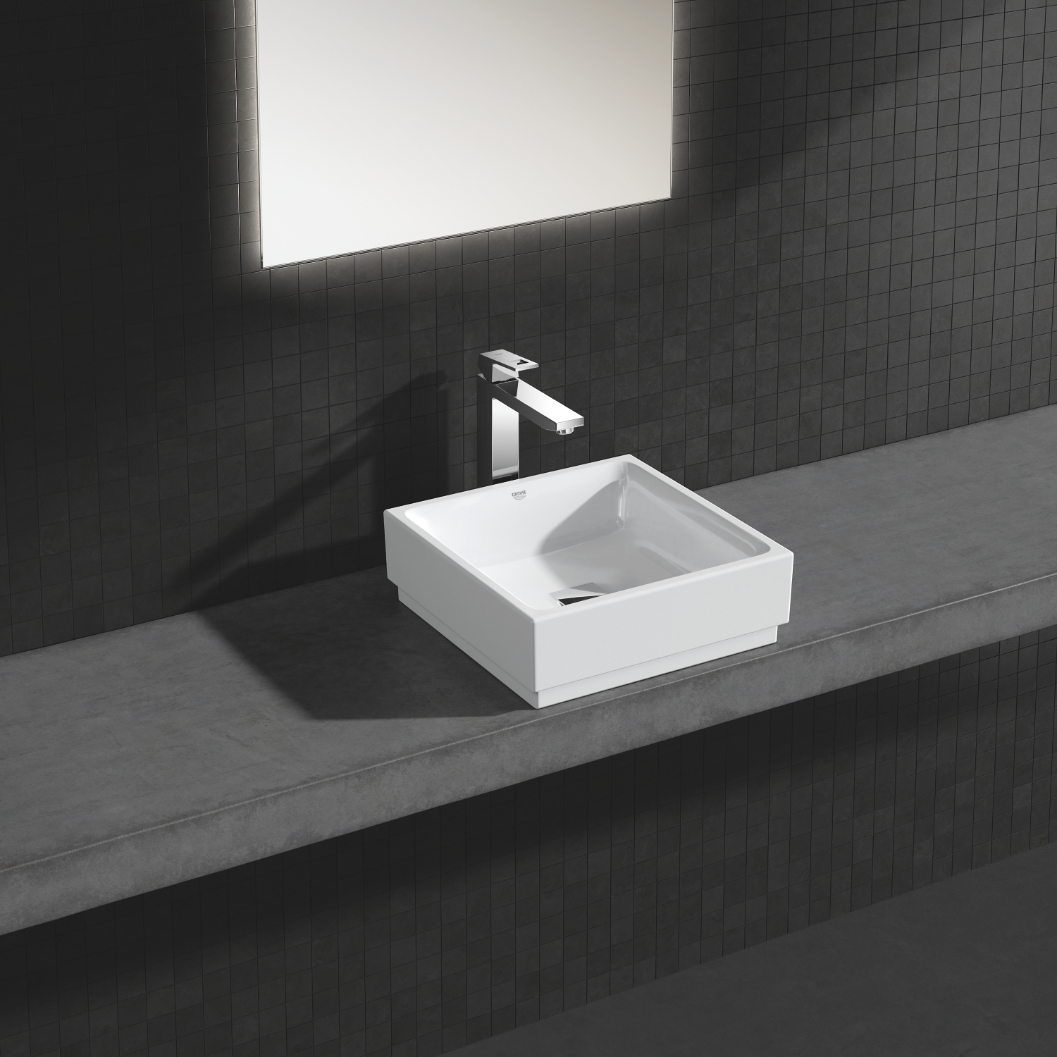 Grohe Cube Ceramic umywalka 40 cm nablatowa PureGuard biała 3948200H