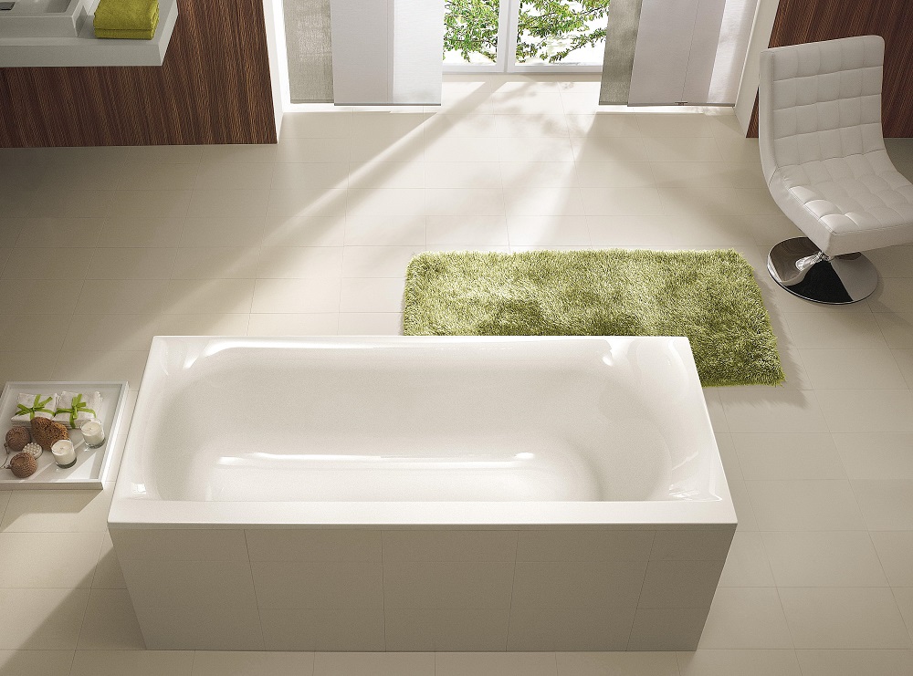 Hoesch Thasos wanna prostokątna 170x75 cm do zabudowy biała 3744.010