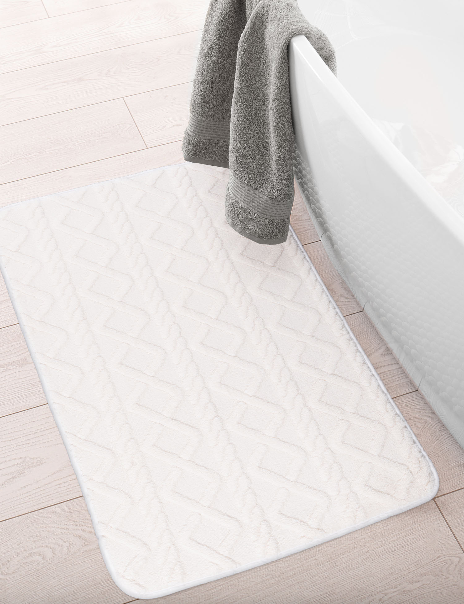 Multi-Decor New Style dywanik łazienkowy 90x60 cm prostokątny biały 508331