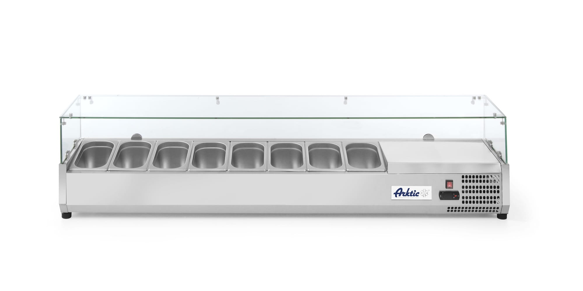 Nadstawa chłodnicza ze szklaną osłoną 8 x GN 1/4 Hendi