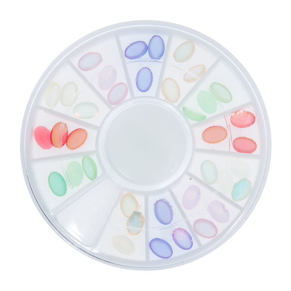 Ozdoby do paznokci karuzela z ozdobami mix kolorów Nr 1