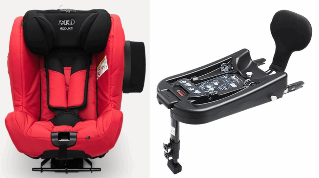 Axkid Modukid Seat Isofix - fotelik samochodowy dla dzieci od 61 do 105 cm wzrostu z bazą isofix-Shellfish