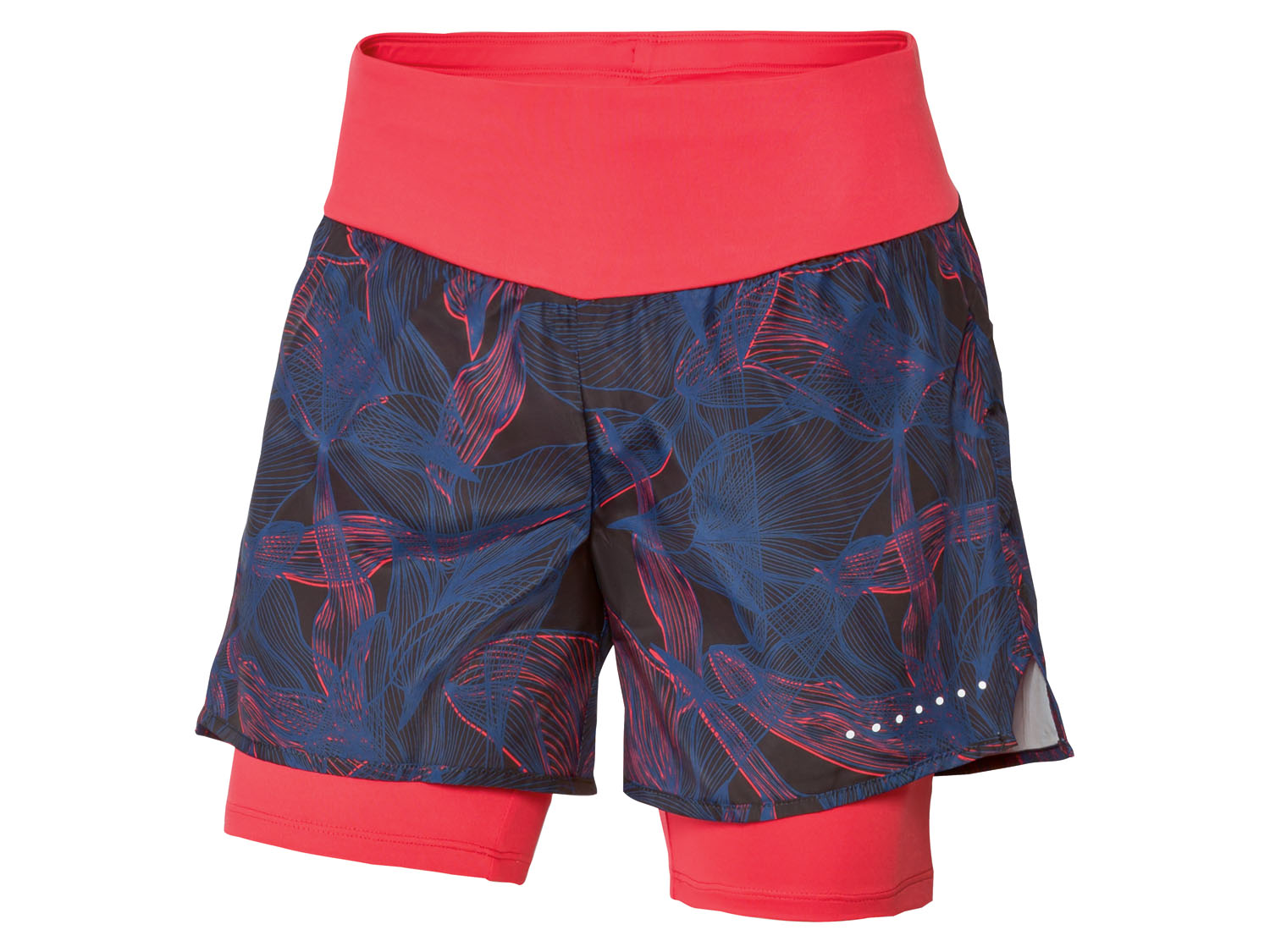 Crivit Szorty sportowe damskie Wzorzysty/granatowy, S36/38