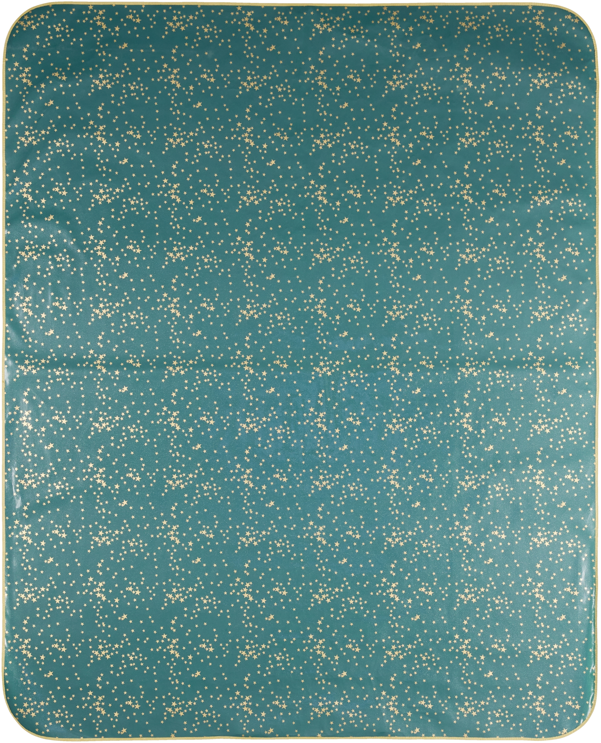 Livarno home Obrus świąteczny lakierowany 130x160 cm, Zielony z gwiazdami