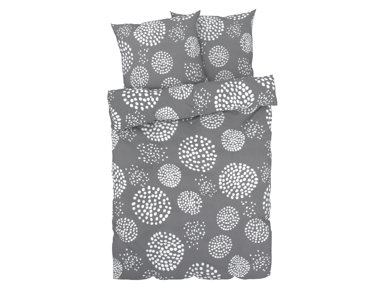 Livarno home Pościel z bawełną renforcé, 160 x 200 cm Wzór/szary