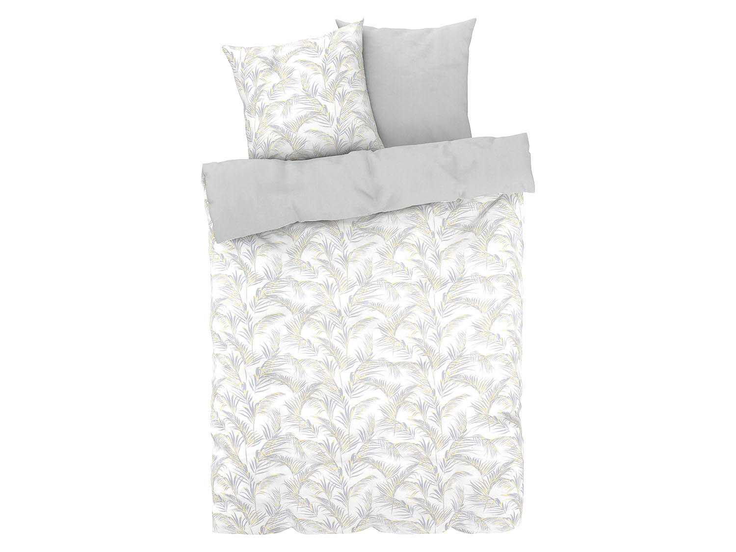 Livarno home Pościel z mikrowłókna satynowego, 220 x 200 cm Liście