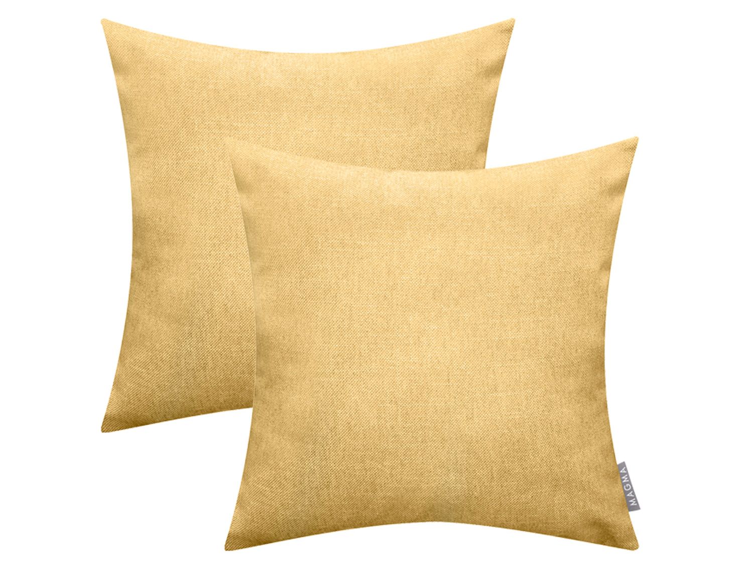 Magma Komplet 2 poszewek na poduszkę Riva 50 x 50 cm, Musztardowy
