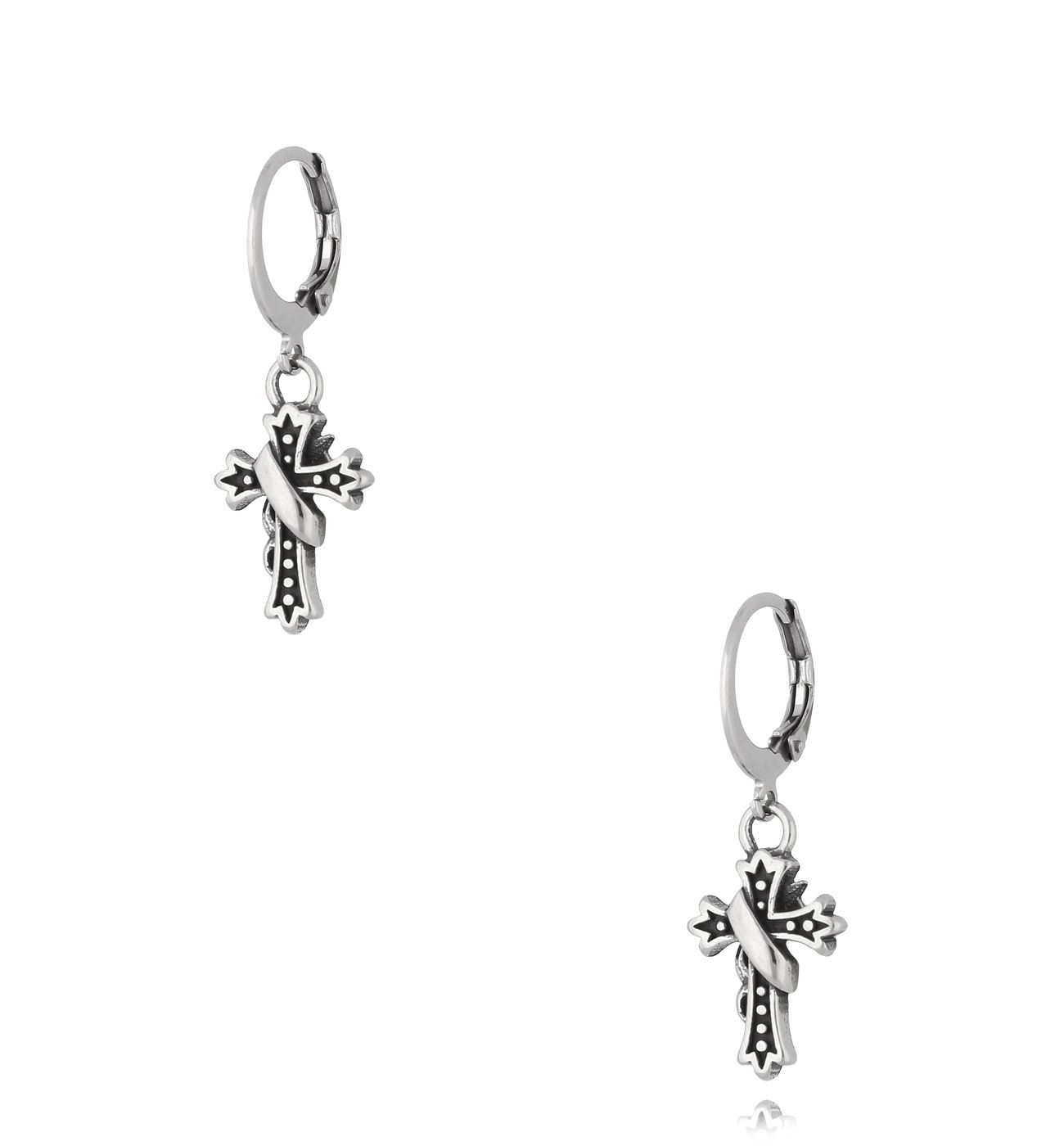 Kolczyki koła z krzyżykami Roccia 091 - By Dziubeka