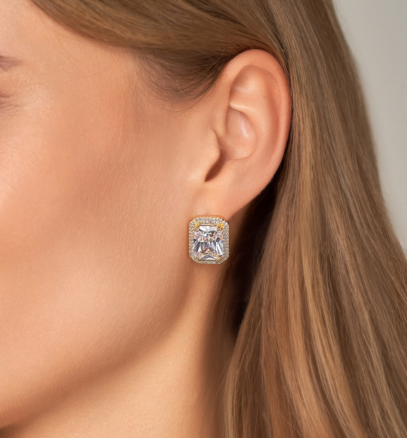 Kolczyki z transparentnymi kryształkami Majestic - By Dziubeka