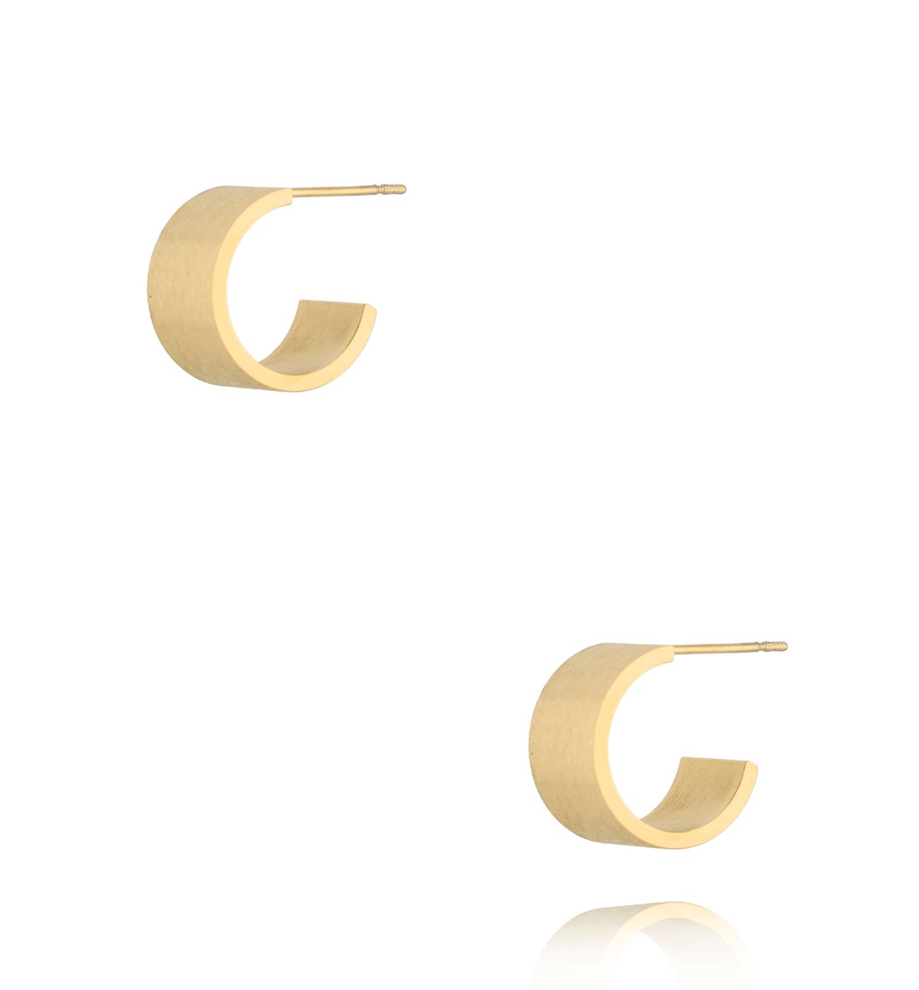 Kolczyki złote okrągłe Maryland - By Dziubeka