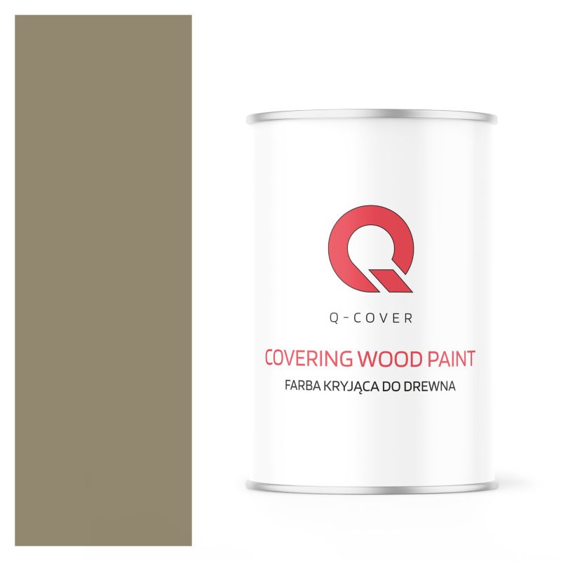 Farba Kryjąca do Drewna Q-Cover Szaro-Żółty RAL7034 Satyna 1L