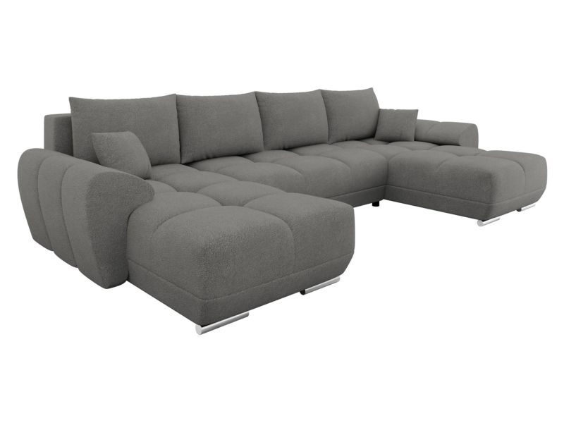 Narożnik z funkcją spania MIRJAN 24 Logo U stalowy szary 1 szt.