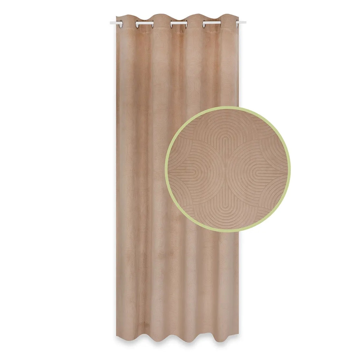 Zasłona ART na taśmie 140 cm x 270 cm beżowa