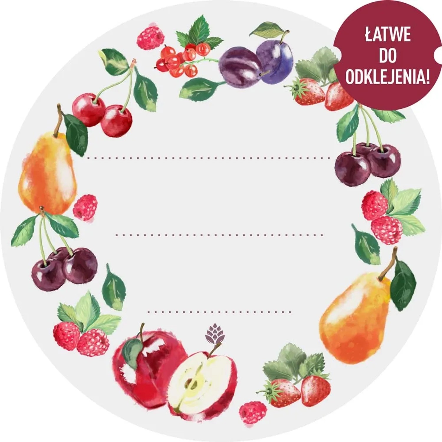 Etykiety okrągłe fi 5 cm - 20 szt.