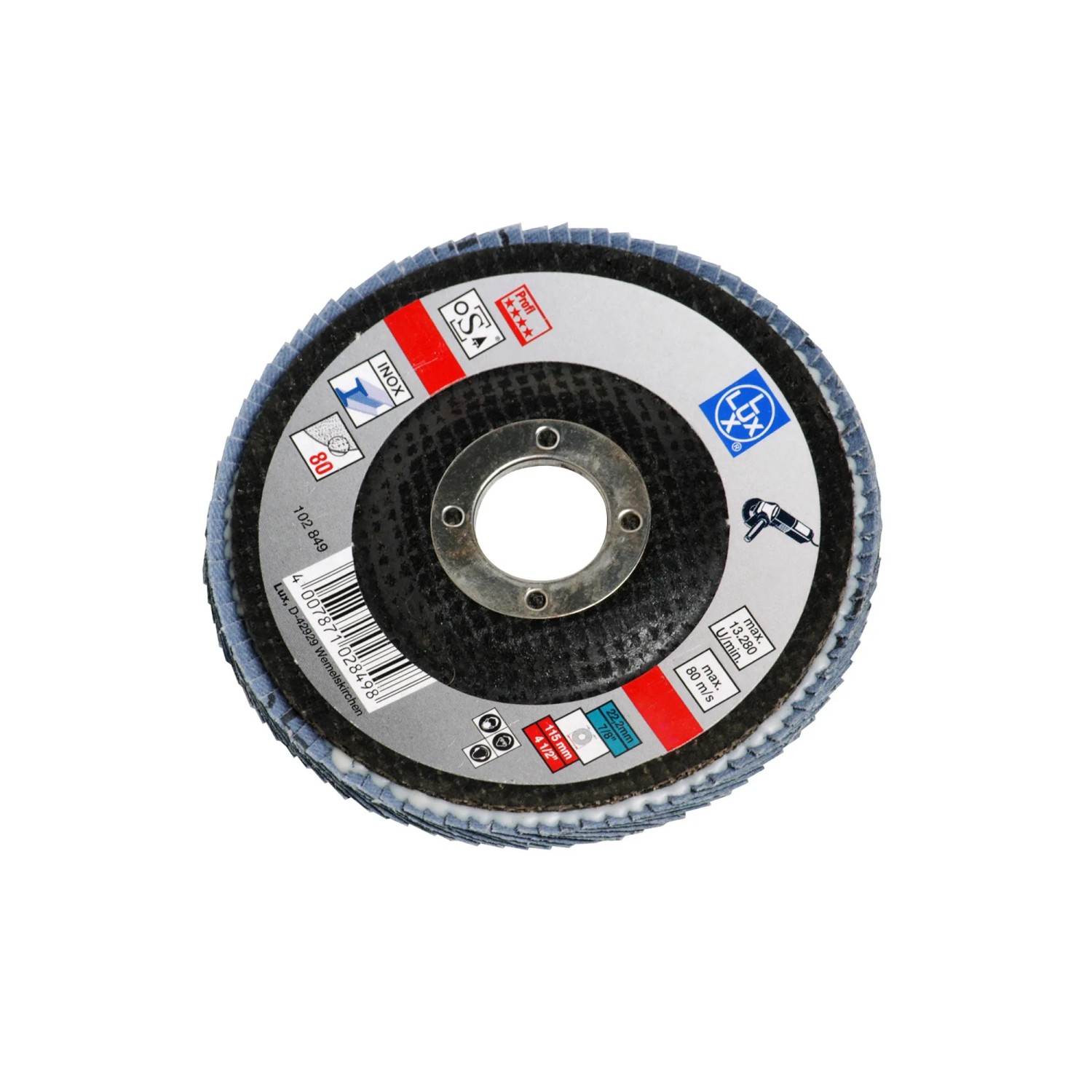 LUX-TOOLS Ściernica listkowa 115 mm P 80