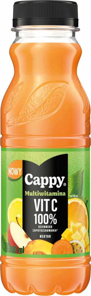 Nektar multiwitamina Cappy z wit C, butelka PET, 0.33l, KAUCJA