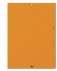 Teczka kartonowa z narożną gumką Donau, A4, 3-skrzydłowa, 400g/m2, pomarańczowy