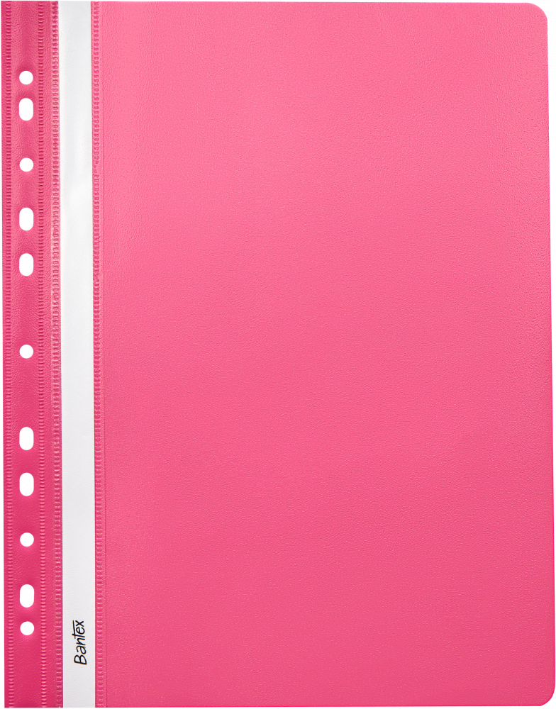 Skoroszyty plastikowy oczkowy Bantex Budget EVO, A4, do 200 kartek, różowy
