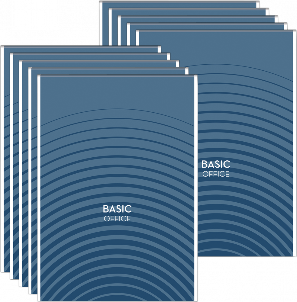 10x Blok biurowy w kratkę Interdruk Economy, A5, 50 kartek, mix wzorów