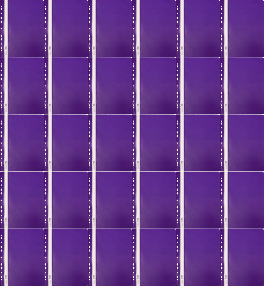 60x Skoroszyt plastikowy oczkowy Biurfol, twardy, A4, fioletowy