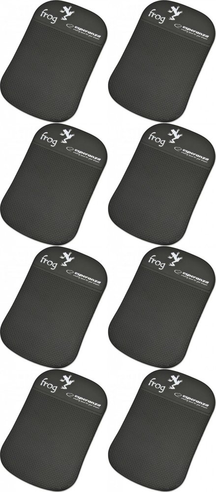 8x Podkładka samochodowa Esperanza Frog EF101K, antypoślizgowa, 150x90mm, czarny