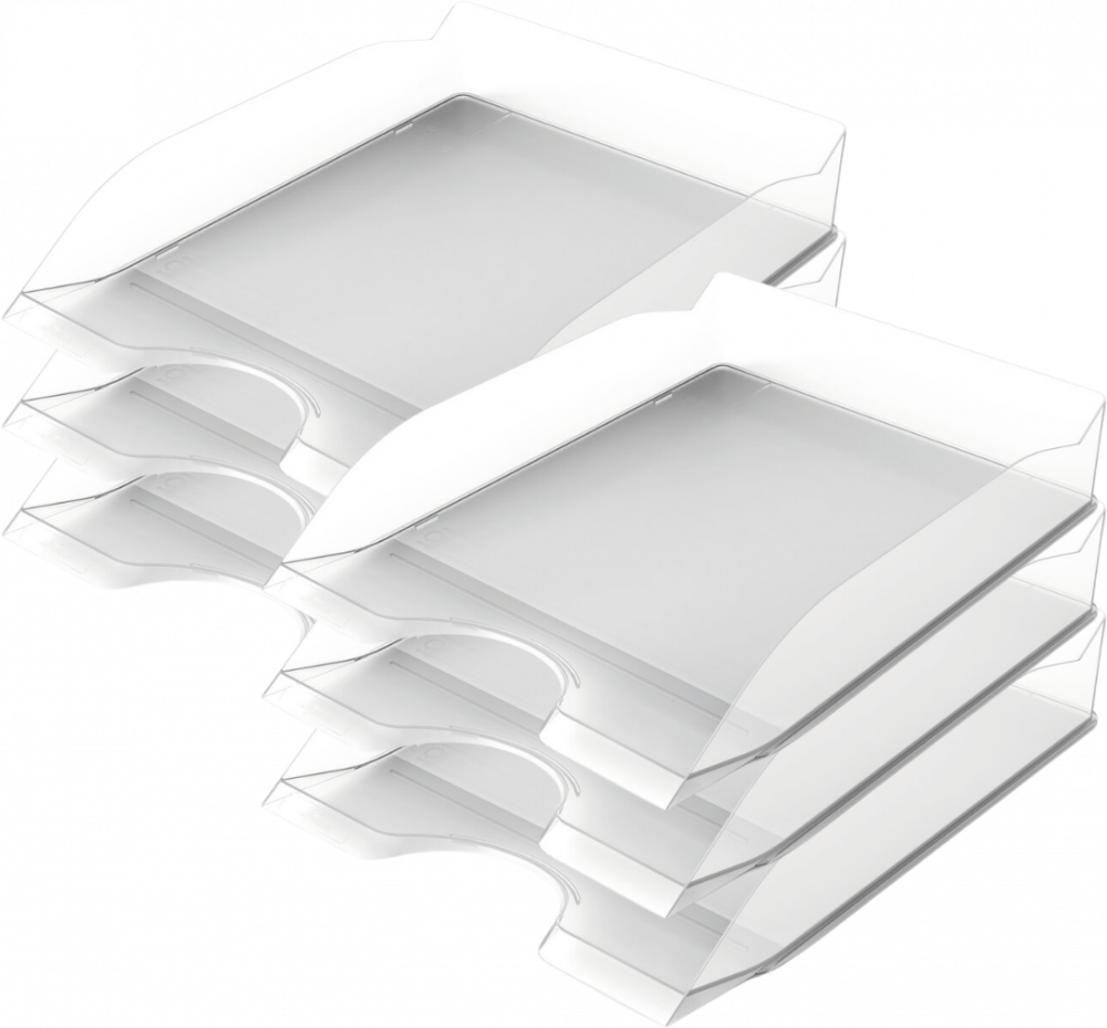 6x Półka na dokumenty Durable Basic, A4, plastikowa, przezroczysty