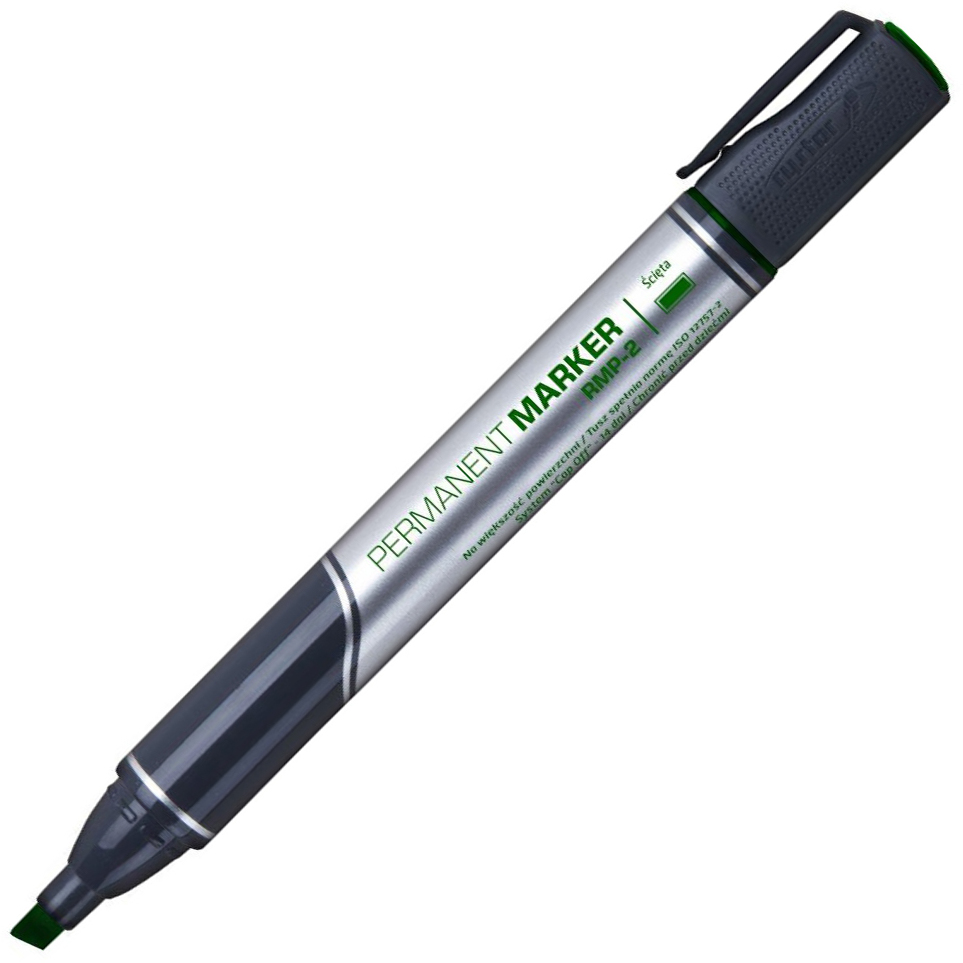 Marker permanentny Rystor RMP-2, ścięta, zielony