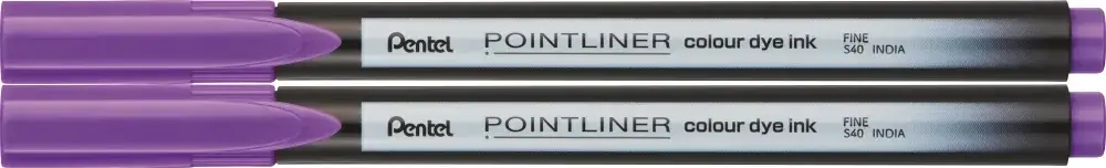 2x Cienkopis Pentel Pointliner Colour, liliowy