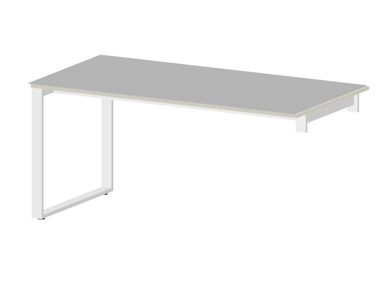 NOTER PZ57 Biurko pojedyncze prawe na nogach o profilu zamkniętym 158,5x70x74h