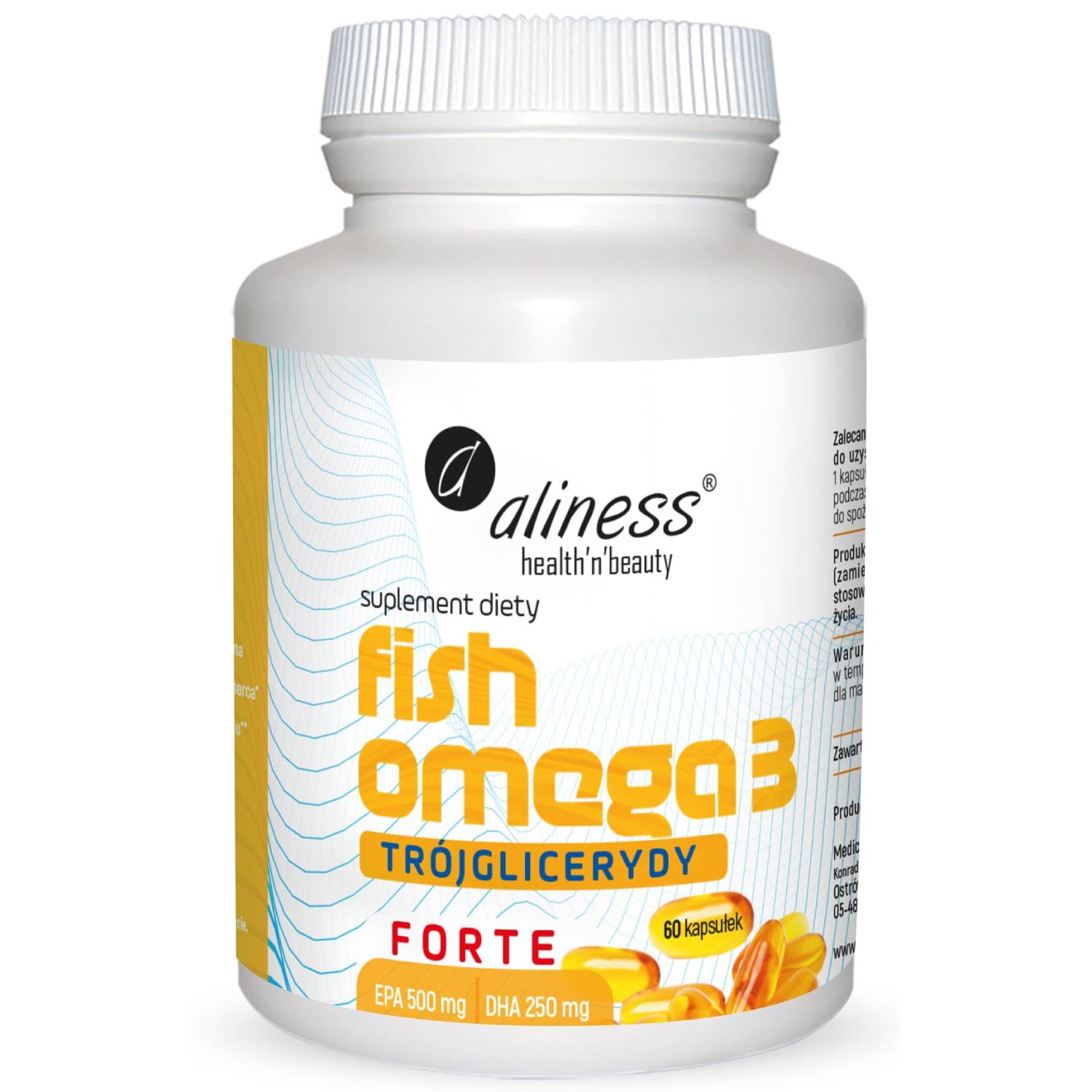 Aliness fish omega 3 trójglicerydy forte 500/250, 60 kapsułek